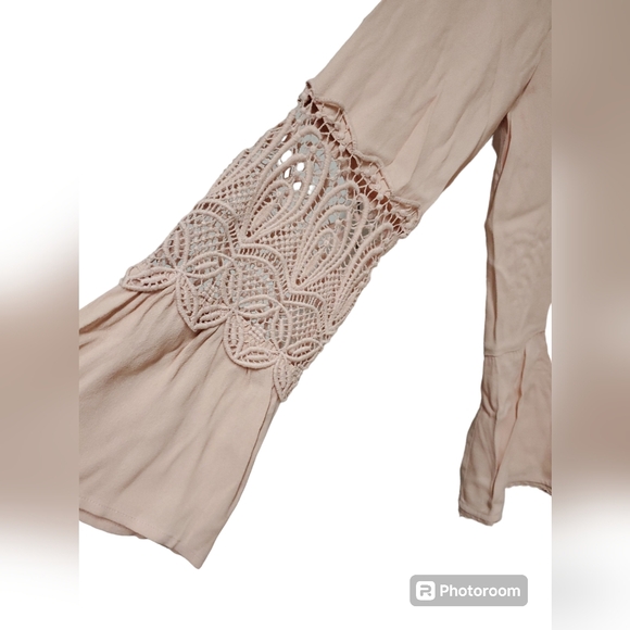 Joie Lace Trim Peplum Blouse/Emelda - Picture 4 of 9